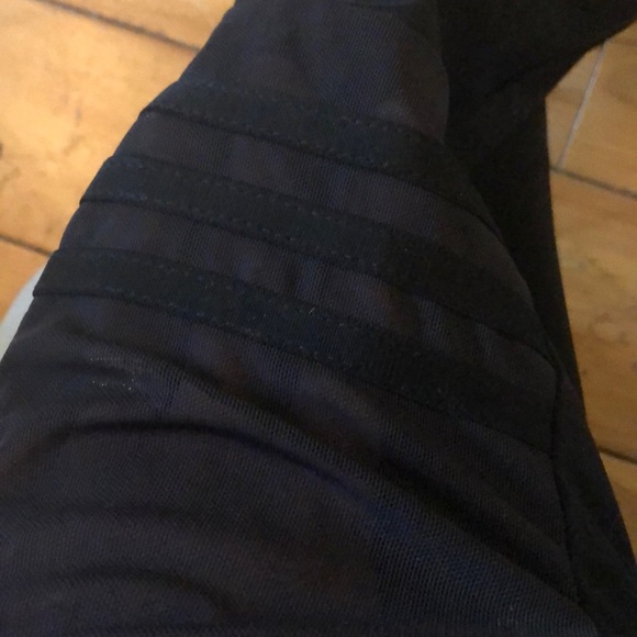 Adidas xs black sheer bottom leg tights - Picture 4 of 6
